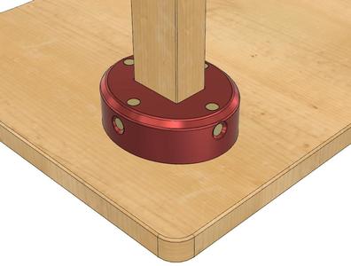 Beam Format-35mm x 55mm Table Base Connector in .step and .stl format