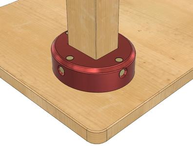 Beam Format 50mm x 65mm Table Base Connector in .step and .stl format