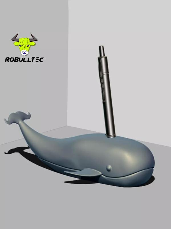 Whale pencil holder