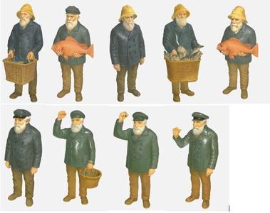 Deck crew old fishermen for old sailing ships or fishing boats