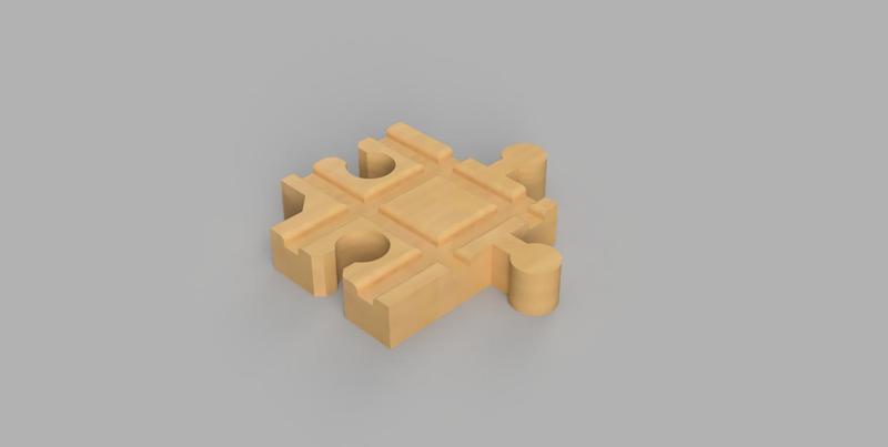 4 way cross train track adapter