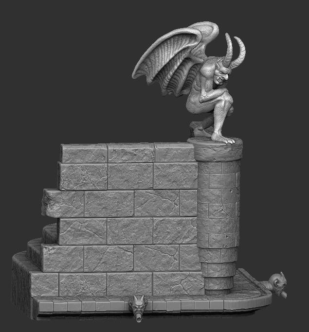 Batman 89 Rooftop Gothic diorama Hot toys Mezco etc.