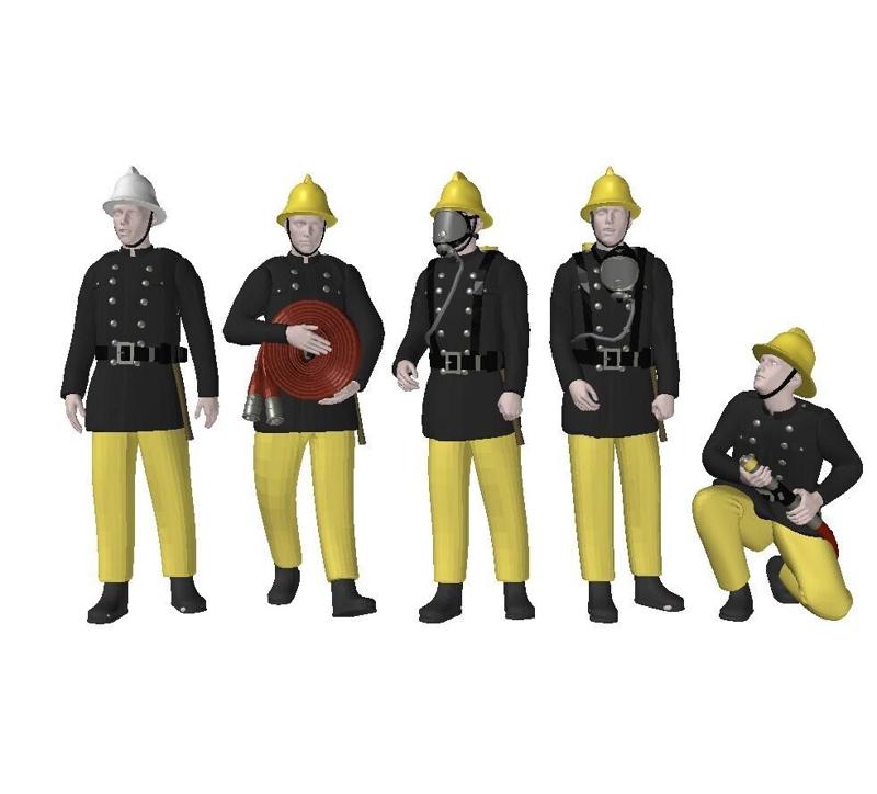 FG08 - Firemen (O Scale) 1:43