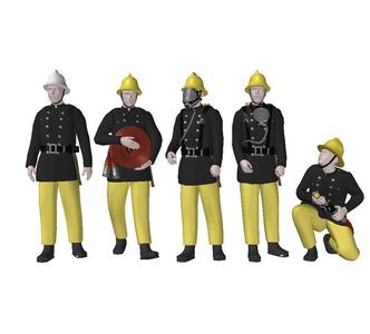 FG08 - Firemen (O Scale) 1:43