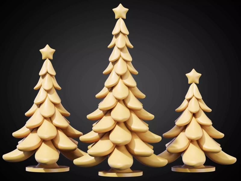 Stylized Christmas Tree Set 01