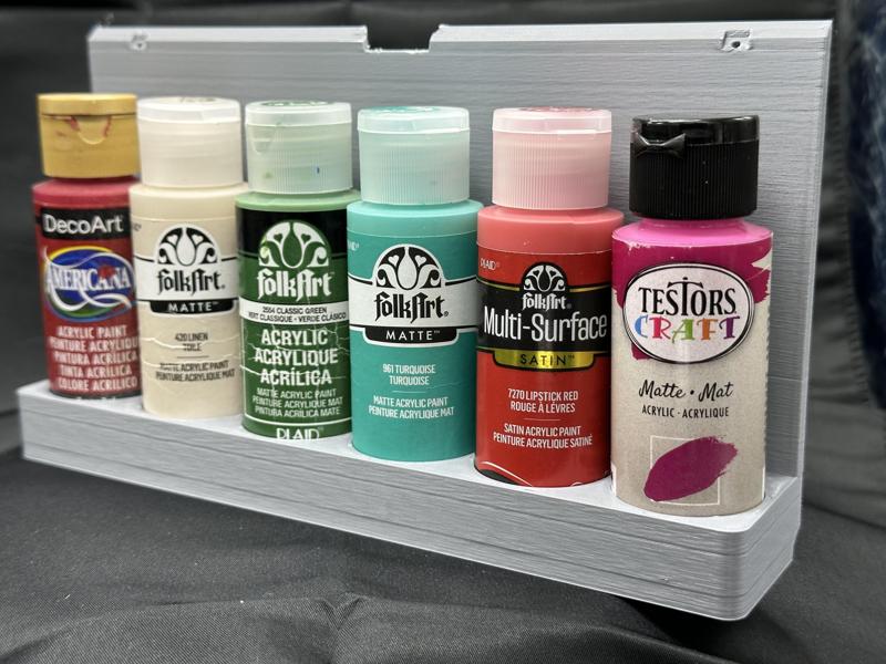 Craft Paint Rack – 6 Bottle Organizer for 2oz Craft Paints