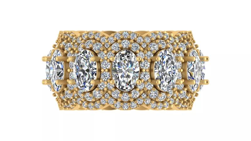 Luxury Oval-Cut Eternity Band Ring