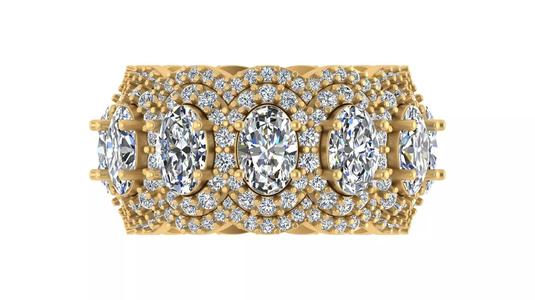 Luxury Oval-Cut Eternity Band Ring