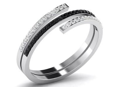 Light Weight White Gold Diamond Ring  -DR-6311