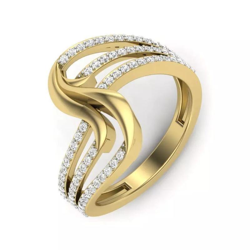 Women Diamond Ring 3dm STL  Render Details - PR-025 DIA