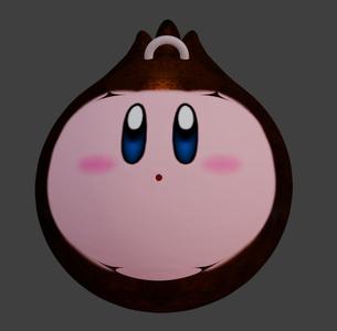 Kirby Keychain - Donkey Kong Hat Transformation - Super Smash Bros - Ready to Print