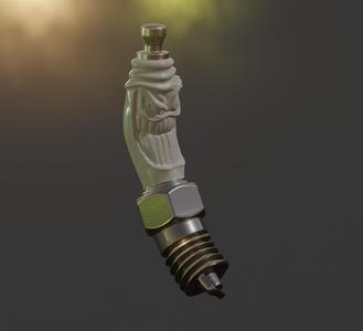 Angry spark plug
