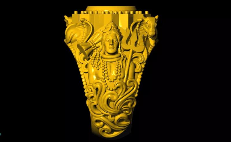 MAHADEV 3D GENTS RING