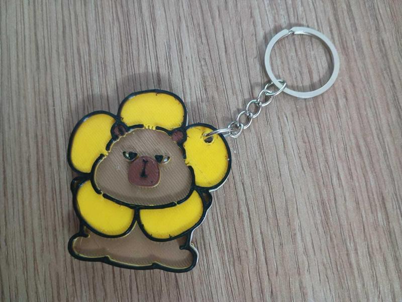 Capybara cute flower