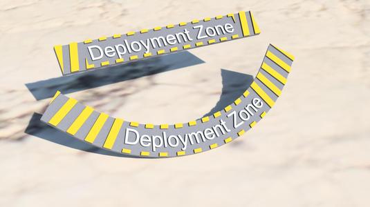 Deployment zone markers