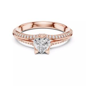 Knife Edge Shank Heart Cut Diamond Wedding Ring 3DM STL Video