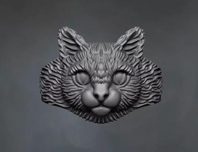 kitty cat head ring