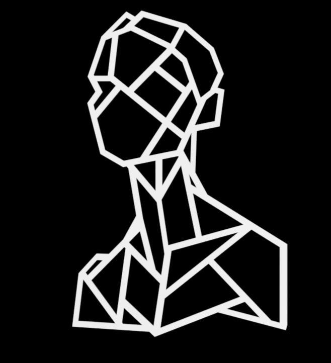 Female geometric bust 2D art