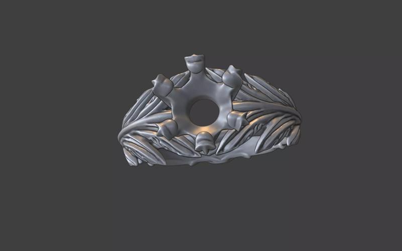 laurel wrath gemstone silver ring