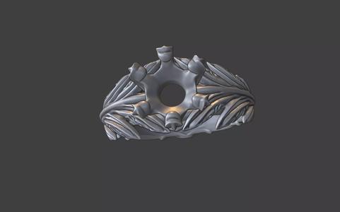 laurel wrath gemstone silver ring