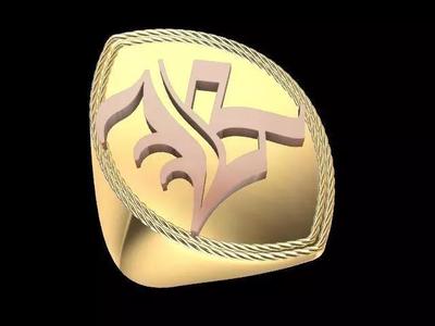 k alphabet ring stl verified
