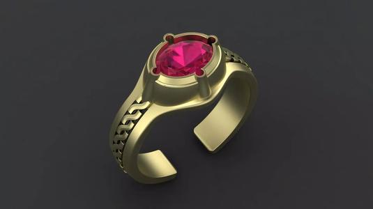 Lord of the Rings Fantasy ring of Gendelf  for cnc or