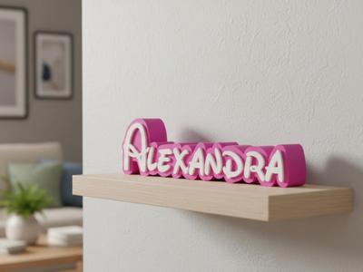 Name Tag Lettering Alexandra