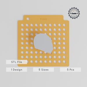 Helmet Sprinkle Stencil, 5 Sizes, 6-14mm, Compatible with Sugar & Edible Glitter