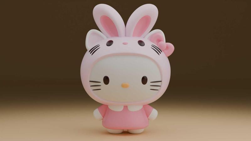 Hello kitty rabbit figure