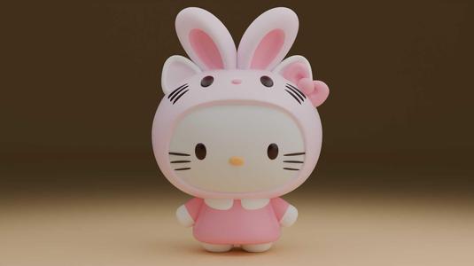 Hello kitty rabbit figure