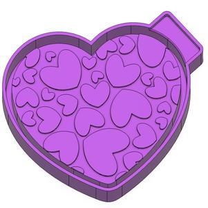 Hearts Valentine Freshie STL Mold Housing