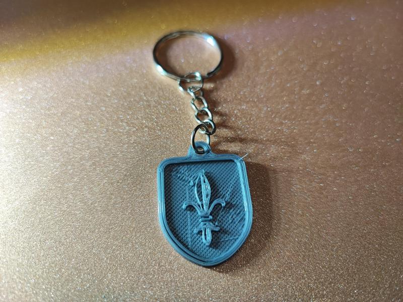 fleur de lys key ring