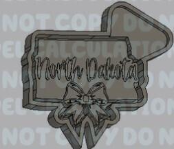 States with Bow Silicone Mold Housing - North Dakota