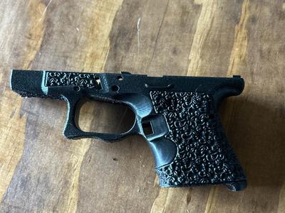 glock 26 frame engraved rose print
