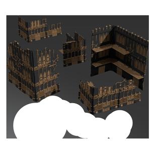WTC Foldable Terrain - Chaos Fort Multilevel Ruins