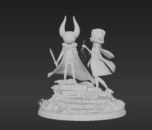 Forgotten Kingdom Heroes - Silent Guardian & Agile Hunter Fantasy Diorama STL Model