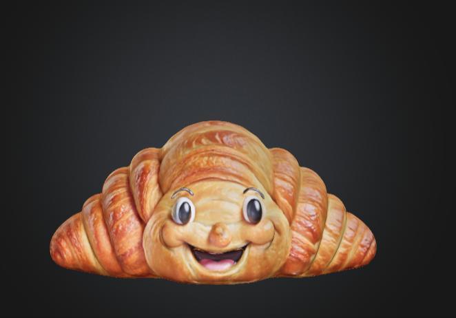 Smiling Crescent - Fun, gourmet 3D figurine