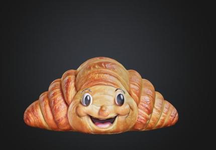 Smiling Crescent - Fun, gourmet 3D figurine