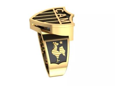 Anel Esportivo com Escudo Atletico Mineiro Modelo 3D