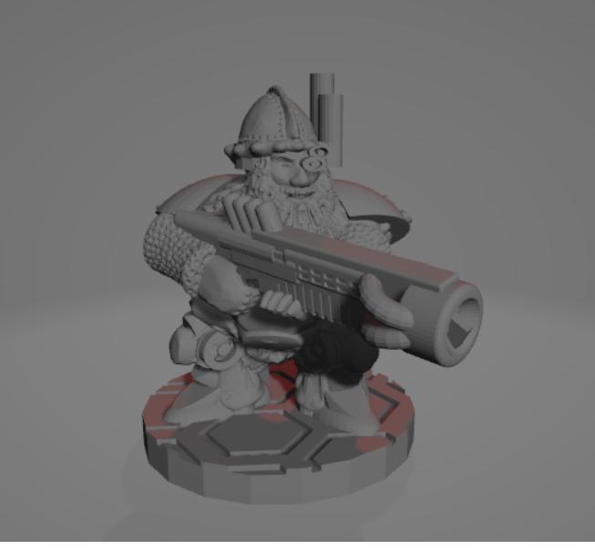 Space Dwarf With Energy Rifle