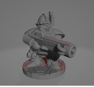 Space Dwarf With Energy Rifle