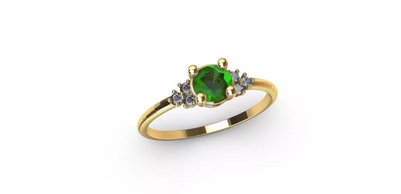 Anillo solitario para dama-mujer -v-