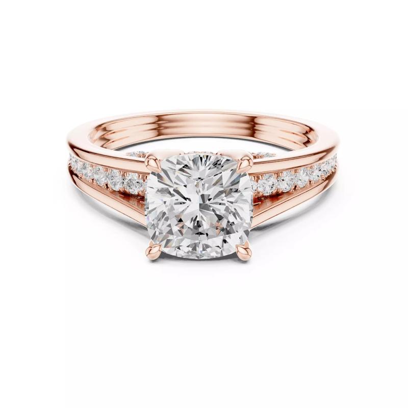 7mm Cushion Cut Diamond Engagement Wedding Ring 3DM STL Video