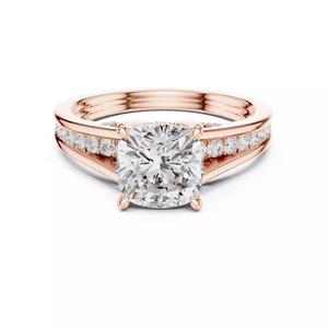 7mm Cushion Cut Diamond Engagement Wedding Ring 3DM STL Video