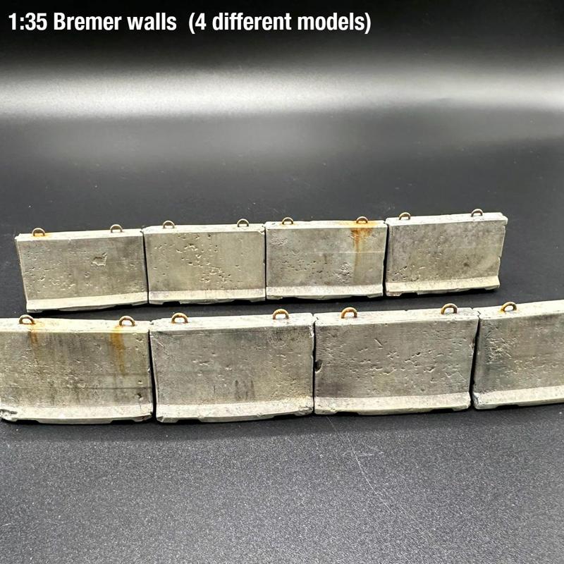 Set of 4 Bremer Walls - Military Scenery Iraq / Afghanistan / Orient in 1:35 (1.5m/42.9mm)