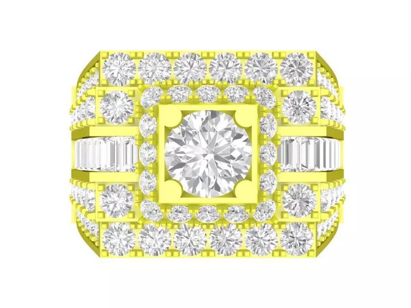7659 korean style diamond men ring