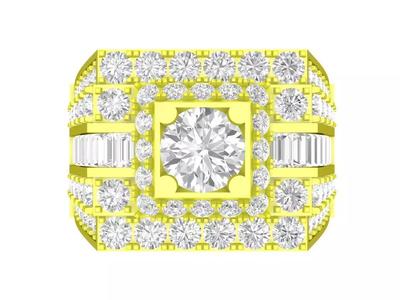 7659 korean style diamond men ring