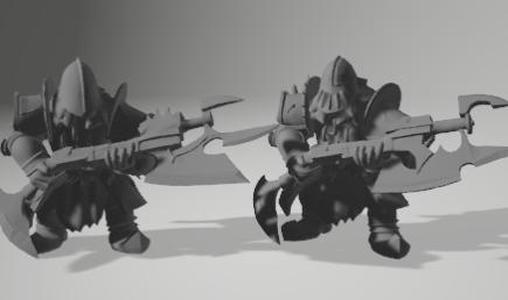 Chaotic Dwarf Fire Glaive Warrior