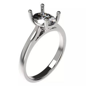 4 Claw Oval Solitaire Ring