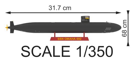 SUBMARINE USS OMAHA SSN 692  - 1/350 High Quality